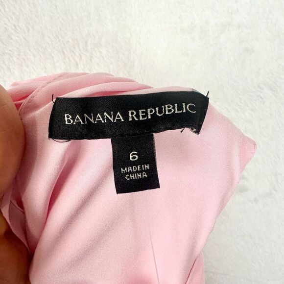 Banana Republic Pleated Laser Cut Midi Dress Size 6 NEW Pink Feminine Romantic - Picture 7 of 9